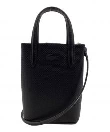 LACOSTE（ラコステ）の古着「シャンタコクラシックス レザートートバッグ ミニ」｜ブラック