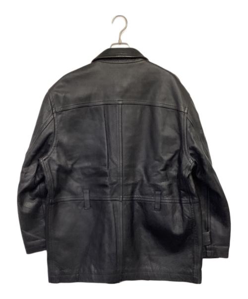 COMME des GARCONS（コムデギャルソン）COMME des GARCONS (コムデギャルソン) カウレザーコート ブラック サイズ:Mの古着・服飾アイテム