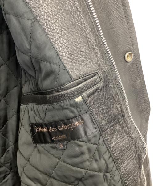 COMME des GARCONS（コムデギャルソン）COMME des GARCONS (コムデギャルソン) カウレザーコート ブラック サイズ:Mの古着・服飾アイテム