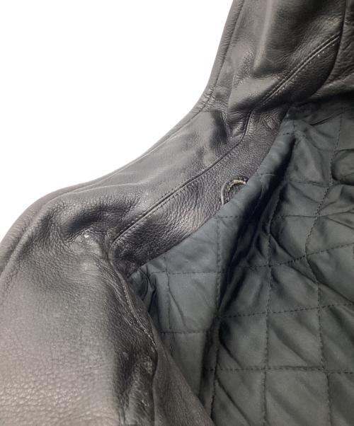 COMME des GARCONS（コムデギャルソン）COMME des GARCONS (コムデギャルソン) カウレザーコート ブラック サイズ:Mの古着・服飾アイテム