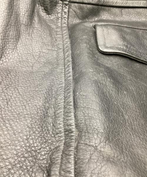 COMME des GARCONS（コムデギャルソン）COMME des GARCONS (コムデギャルソン) カウレザーコート ブラック サイズ:Mの古着・服飾アイテム