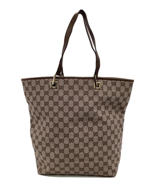 GUCCI（グッチ）GUCCI (グッチ) GGキャンバス トートバッグ ブラウンの古着・服飾アイテム