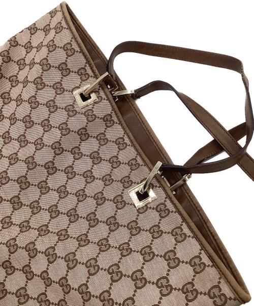 GUCCI（グッチ）GUCCI (グッチ) GGキャンバス トートバッグ ブラウンの古着・服飾アイテム
