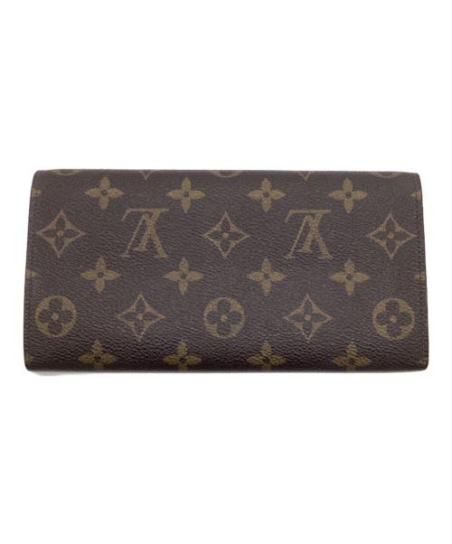 LOUIS VUITTON（ルイ ヴィトン）LOUIS VUITTON (ルイ ヴィトン) モノグラム ポシェット・ポルトモネ クレディ長財布 ブラウンの古着・服飾アイテム