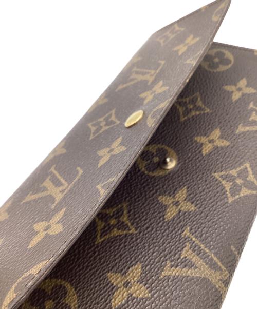 LOUIS VUITTON（ルイ ヴィトン）LOUIS VUITTON (ルイ ヴィトン) モノグラム ポシェット・ポルトモネ クレディ長財布 ブラウンの古着・服飾アイテム