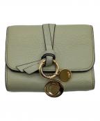 Chloeクロエ）の古着「アルファベットスモールトリフォールドウォレット」｜ライトグリーン