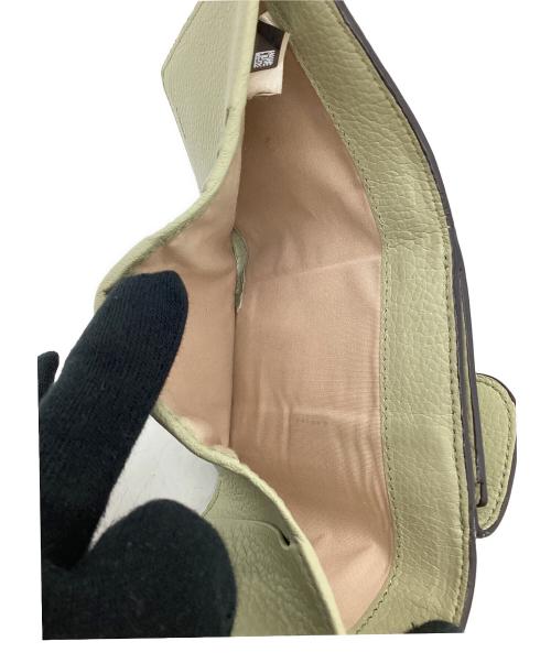 Chloe（クロエ）Chloe (クロエ) アルファベットスモールトリフォールドウォレット ライトグリーンの古着・服飾アイテム