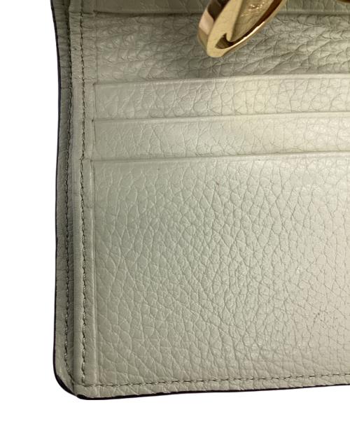 Chloe（クロエ）Chloe (クロエ) アルファベットスモールトリフォールドウォレット ライトグリーンの古着・服飾アイテム