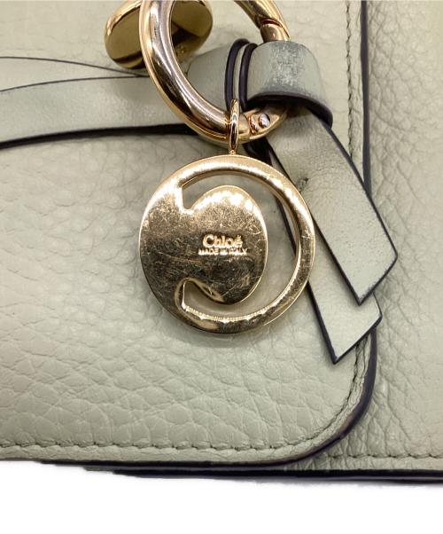 Chloe（クロエ）Chloe (クロエ) アルファベットスモールトリフォールドウォレット ライトグリーンの古着・服飾アイテム