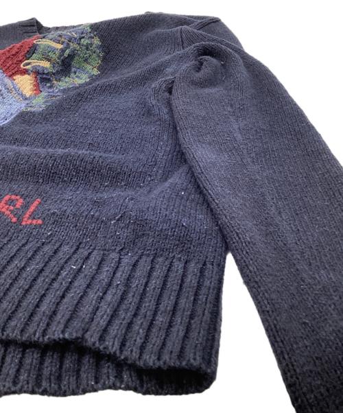 POLO RALPH LAUREN（ポロ・ラルフローレン）POLO RALPH LAUREN (ポロ・ラルフローレン) ポロベア クルーネックニット ネイビー サイズ:XSの古着・服飾アイテム