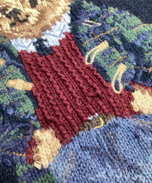 POLO RALPH LAUREN（ポロ・ラルフローレン）POLO RALPH LAUREN (ポロ・ラルフローレン) ポロベア クルーネックニット ネイビー サイズ:XSの古着・服飾アイテム