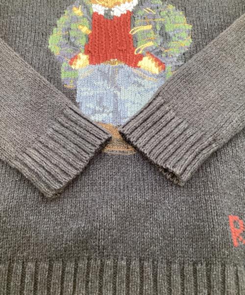 POLO RALPH LAUREN（ポロ・ラルフローレン）POLO RALPH LAUREN (ポロ・ラルフローレン) ポロベア クルーネックニット ネイビー サイズ:XSの古着・服飾アイテム
