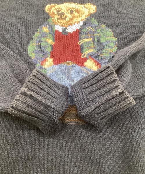POLO RALPH LAUREN（ポロ・ラルフローレン）POLO RALPH LAUREN (ポロ・ラルフローレン) ポロベア クルーネックニット ネイビー サイズ:XSの古着・服飾アイテム