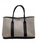 HERMESエルメス）の古着「ガーデンパーティ36 PM トートバッグ」｜グレー×ブラック