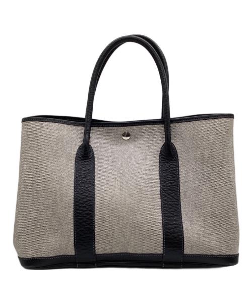 HERMES（エルメス）HERMES (エルメス) ガーデンパーティ36 PM トートバッグ グレー×ブラックの古着・服飾アイテム