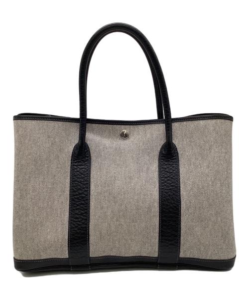 HERMES（エルメス）HERMES (エルメス) ガーデンパーティ36 PM トートバッグ グレー×ブラックの古着・服飾アイテム