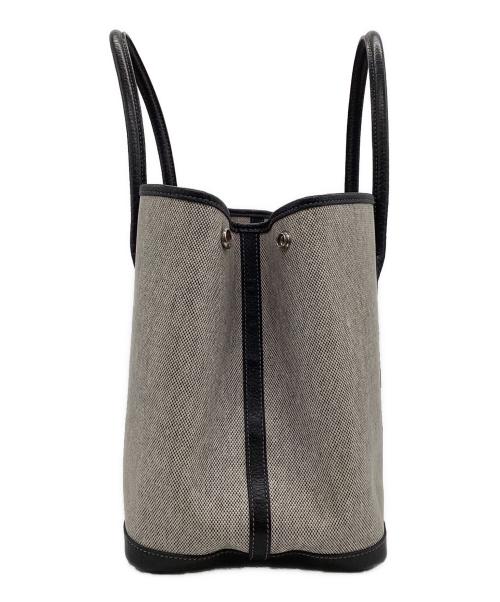 HERMES（エルメス）HERMES (エルメス) ガーデンパーティ36 PM トートバッグ グレー×ブラックの古着・服飾アイテム