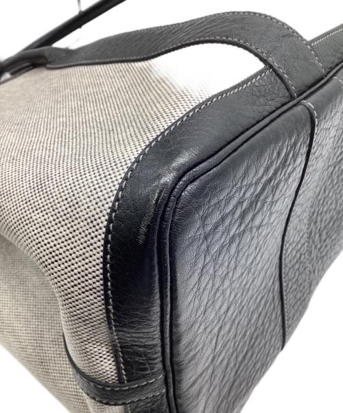 HERMES（エルメス）HERMES (エルメス) ガーデンパーティ36 PM トートバッグ グレー×ブラックの古着・服飾アイテム