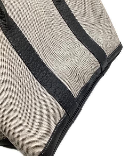 HERMES（エルメス）HERMES (エルメス) ガーデンパーティ36 PM トートバッグ グレー×ブラックの古着・服飾アイテム