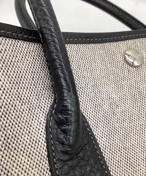 HERMES（エルメス）HERMES (エルメス) ガーデンパーティ36 PM トートバッグ グレー×ブラックの古着・服飾アイテム