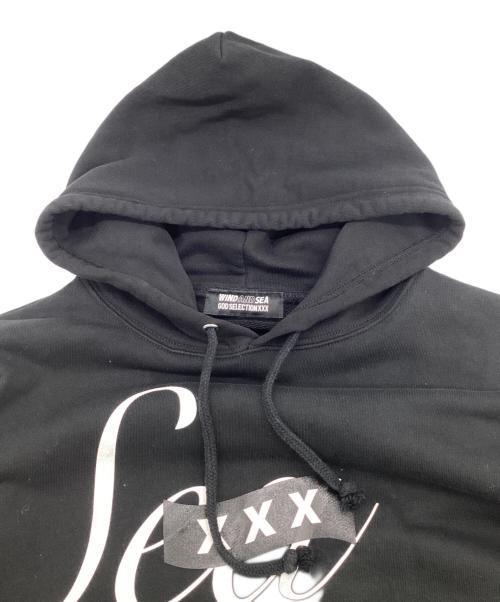 WIND AND SEA（ウィンダンシー）WIND AND SEA (ウィンダンシー) GOD SELECTION XXX (ゴッド セレクション トリプルエックス) プリントロゴ パーカー ブラック サイズ:Mの古着・服飾アイテム