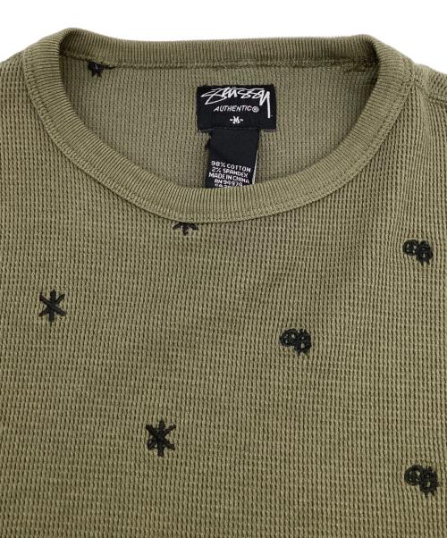 stussy（ステューシー）stussy (ステューシー) サーマル カットソー カーキ サイズ:Mの古着・服飾アイテム
