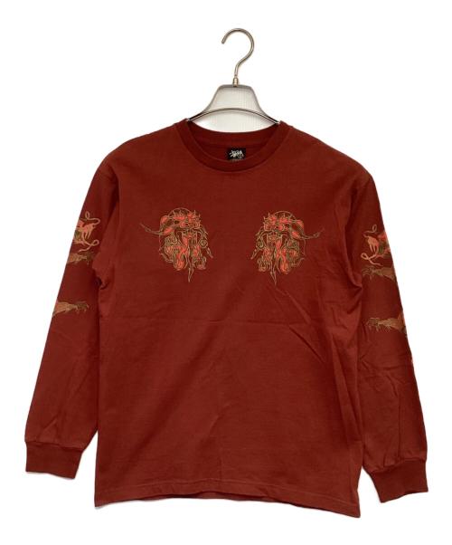 stussy（ステューシー）stussy (ステューシー) 長袖カットソー オレンジ サイズ:Mの古着・服飾アイテム