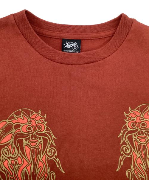 stussy（ステューシー）stussy (ステューシー) 長袖カットソー オレンジ サイズ:Mの古着・服飾アイテム