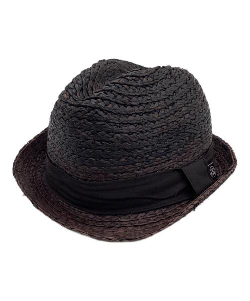 stussy（ステューシー）stussy (ステューシー) ラフィア ハット ダークブラウンの古着・服飾アイテム