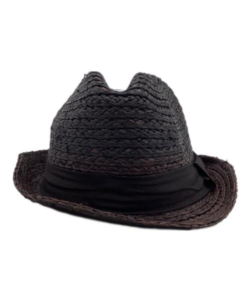 stussy（ステューシー）stussy (ステューシー) ラフィア ハット ダークブラウンの古着・服飾アイテム