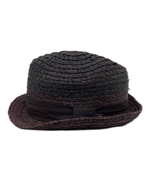 stussy（ステューシー）stussy (ステューシー) ラフィア ハット ダークブラウンの古着・服飾アイテム