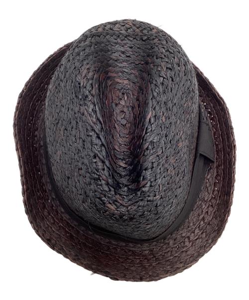 stussy（ステューシー）stussy (ステューシー) ラフィア ハット ダークブラウンの古着・服飾アイテム