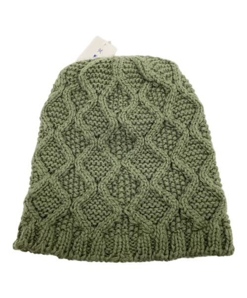stussy（ステューシー）stussy (ステューシー) ケーブルニットキャップ カーキの古着・服飾アイテム