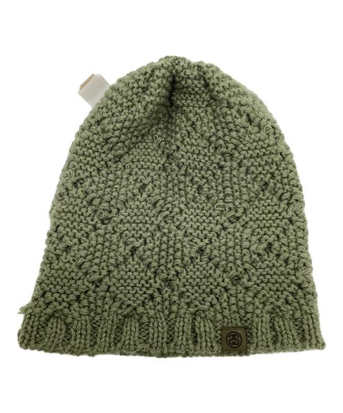 stussy（ステューシー）stussy (ステューシー) ケーブルニットキャップ カーキの古着・服飾アイテム