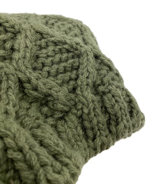 stussy（ステューシー）stussy (ステューシー) ケーブルニットキャップ カーキの古着・服飾アイテム