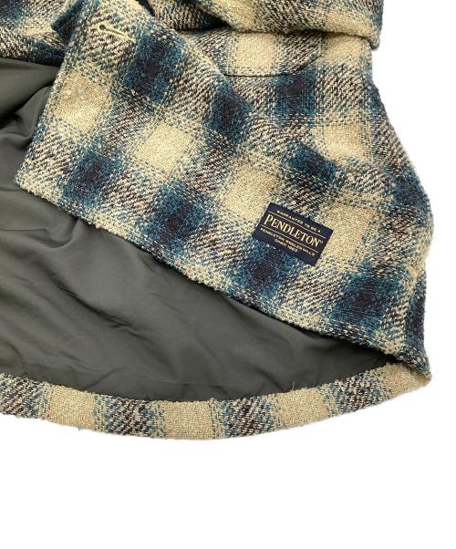 PENDLETON（ペンドルトン）PENDLETON (ペンドルトン) CPO JACKET（CPO ジャケット） ベージュ×ブルー サイズ:Mの古着・服飾アイテム