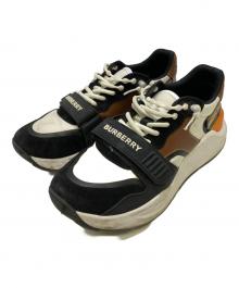 BURBERRY（バーバリー）の古着「スニーカー」｜ホワイト×ブラウン×ブラック