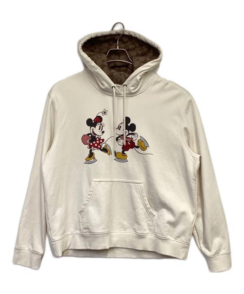 COACH（コーチ）COACH (コーチ) DISNEY (ディズニー) アイス スケート モチーフ フーディー ベージュ サイズ:Lの古着・服飾アイテム
