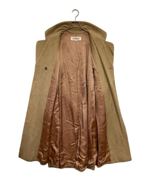 Chloe（クロエ）Chloe (クロエ) ダブルブレスト ウールコート ベージュ サイズ:40の古着・服飾アイテム