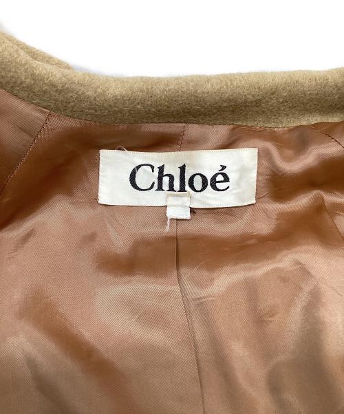 Chloe（クロエ）Chloe (クロエ) ダブルブレスト ウールコート ベージュ サイズ:40の古着・服飾アイテム