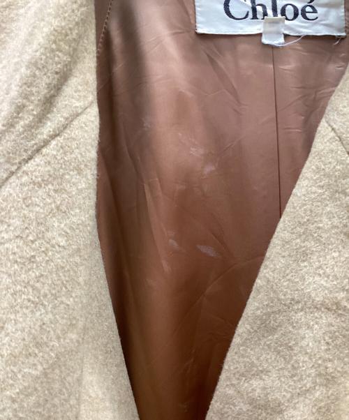 Chloe（クロエ）Chloe (クロエ) ダブルブレスト ウールコート ベージュ サイズ:40の古着・服飾アイテム