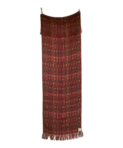 MAKI TEXTILE STUDIO（マキテキスタイルスタジオ）MAKI TEXTILE STUDIO (マキテキスタイルスタジオ) 二重織り 小格子 レッドの古着・服飾アイテム