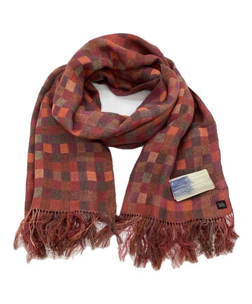 MAKI TEXTILE STUDIO（マキテキスタイルスタジオ）MAKI TEXTILE STUDIO (マキテキスタイルスタジオ) 二重織り 小格子 レッドの古着・服飾アイテム