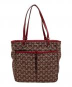 ANYA HINDMARCHアニヤ・ハインドマーチ）の古着「ハンドバッグ」｜ベージュ×レッド