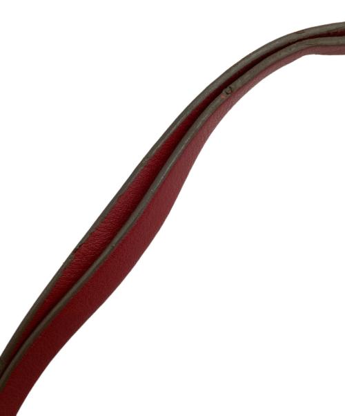 ANYA HINDMARCH（アニヤ・ハインドマーチ）ANYA HINDMARCH (アニヤ・ハインドマーチ) ハンドバッグ ベージュ×レッドの古着・服飾アイテム