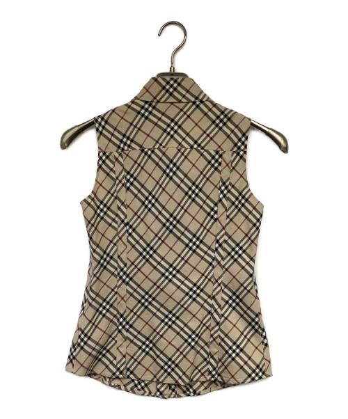 BURBERRY LONDON BLUE LABEL（バーバリーロンドンブルーレーベル）BURBERRY LONDON BLUE LABEL (バーバリーロンドンブルーレーベル) ノースリーブシャツ ベージュ サイズ:38の古着・服飾アイテム