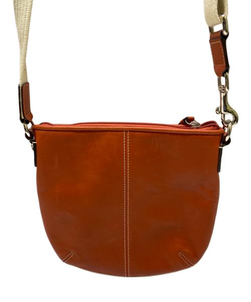 COACH（コーチ）COACH (コーチ) レザープリテッドスウィングバッグ オレンジの古着・服飾アイテム
