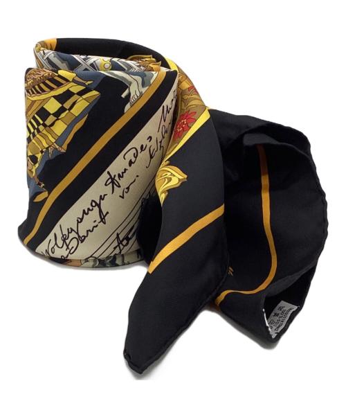 HERMES（エルメス）HERMES (エルメス) カレ90 IN SALZBURG（ザルツブルグ）シルクスカーフ ブラックの古着・服飾アイテム