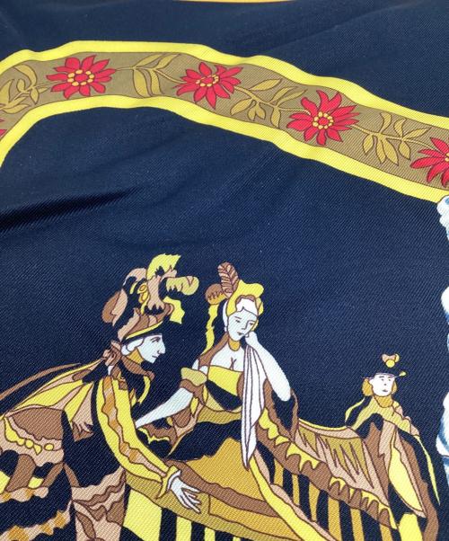 HERMES（エルメス）HERMES (エルメス) カレ90 IN SALZBURG（ザルツブルグ）シルクスカーフ ブラックの古着・服飾アイテム