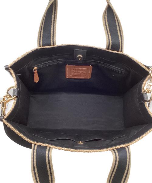 COACH（コーチ）COACH (コーチ) スミス トート バッグ ベージュ×ブラックの古着・服飾アイテム